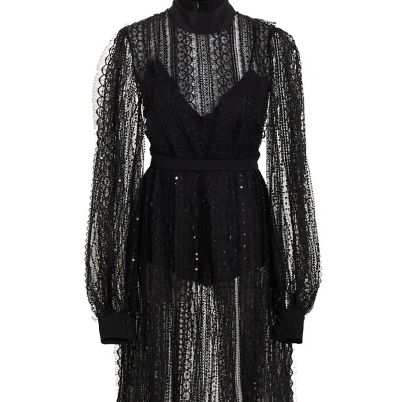 Elie Saab | Dresses | Elie Saab Sequined Lace Dress 4 | Poshmark